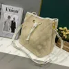 Neonoe Bags Game On Ricolors Poker Elements Crafty Straw floDed Leather Tote Bucket Clutch Desinger Presbyopic Shopping Womens Handbag M45716 M45497