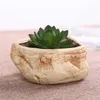 Planters Pots Creative Ceramic Stone Shape Flowerpot Home Garden Bonsai Cactus Planter Pots Succulent Plant Flower Pot Balcony Decoration R230620