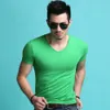 メンズTシャツTOPS TEE MAN TシャツフィットネスTシャツvneck Tshirt for Male Summer Casual Jym Solid Color B01402 230619