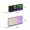 Horloges De Table 1PC 3D Numérique Réveil Mur Décor À La Maison Led Bureau Acrylique/Miroir Montre Température Date Heure Mode Nuit Nordique Électronique