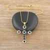 Kedjor Aibef Cross Religious Pendant 6 Color Luxury Rhinestone Copper Zircon Exquisite Necklace Accessories Gift Noble Fashion Jewelry