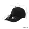 ボールキャップユニセックスサマーUSB充電冷却ファン野球キャップアウトドアゴルフサンスクリーンレタープリント2スピード調整可能なピーク帽子230620
