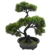 Flores decorativas artificiais em vasos falsos ornamento bonsai pequenas plantas ao ar livre escrivaninha árvore casa enfeites de prateleira fofos