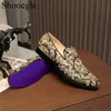 Mode Mannen Handgeborduurde Canvas Casual Schoenen Stud Crystal Gold Schoenen Borduurwerk Schoenen Comfort Mannen Loafers Bloemen Flats