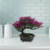 Dekorative Blumen, Bonsai-Baum, künstliche künstliche Kiefer, Dekor im Topf, künstliche Dekorationen, einladende realistische Bäume, Büro, japanische Simulation, Grün