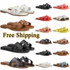 2023 Designer Luxe Oran Sandalen Vrouwen Zomer Strand Slippers Platte Slippers Leer Krokodillenleer Slide Dames Indoor Outdoor Sneakers maat 35-43