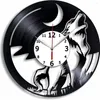 Pomysł na zegary ścienne - Zwierząt Dekor Home Art Record zegar 12 -calowy prezent dla mężczyzn ręcznie robione urodziny