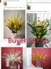 Dried Flowers Yellow Long Artificial Flower Dance Butterfly Home Decor Fake christmas decoration Wedding Photography Oncidium