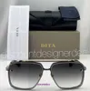 Лучшие оригинальные оптовые солнцезащитные очки DITA онлайн -магазин Dita Mach Six квадратных солнцезащитных очков черные 18 -километровые рамки желтого золота серый градиент 62 05