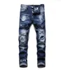 Jeans Masculino Masculino Jeans Skinny Jeans Buracos Estilo Italiano Calças Jeans Stretch Calças Masculinas de Alta Qualidade Tamanho 42 230620