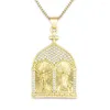 Chaînes AIBEF Vierge Marie Pendentif Cuivre Or Couleur Collier Pour Femmes Hommes Prière Jésus Charme Chaîne Colliers Bijoux Cadeaux