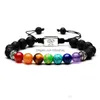 Perlé 7 Chakra Bracelet De Guérison De Vraies Pierres Pierre De Lave Volcanique Mala Méditation Bracelets Wrap Stretch Charm Drop Livraison Bijoux Dhowf