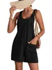 Siamesische Camisole-Shorts, Designer-Kleid, Strandkleid, Maxikleid für Damen, sexy Body für Damen, ärmellos, rückenfrei, gerüscht, mit Spitze, Cocktailparty, Club, Sommerkleid