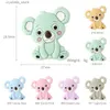 5/20/50 st baby silikonpärlor härliga mini koala pärlor silikon teether -leksaker bpa gratis diy pacifier kedja tillbehör l230518