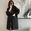 Trench-Coat grande taille XL pour femme, coupe-vent à capuche, poches solides, bouton, imperméable léger, pardessus Big331T