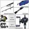 Rod Reel Combo Sougayilang 1.8-2.4m Casting Fishing Combo Telescopic Fishing Rod and 7.2 1 High Speed Fishing Reel with 150M Fishing Line 230619