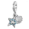 Inne Blue Starfish Sea Shell Charms Koraliki Wisiant Fit Marka Bransoletki Naszyjki DIY Making Jewelry Akcesoria