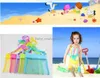 5color Wholesale Blanks Children Mesh Shell Beach seashell Bag Kids Beach Toys Receive Bag Mesh Sandboxes Away