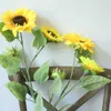 Getrocknete Blumenköpfe, künstliche Sonnenblume für Heimdekoration, Büro, Party, Garten, Zaun, Park, Simulation, große gelbe Fälschung