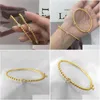 Manchette De Mode En Acier Inoxydable Perles Bracelet Ouvert Bracelets Pour Femmes Hommes Bracelet Couple Amant Bijoux Cadeaux Drop Delivery Dh4Eq