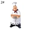 Confezione regalo 1Pc Retro Chef Modello Ornamento Artigianato in resina Mini Figurine Cilindro bianco Cucinare Decorazioni per la casa 230619