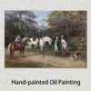 Paysage réaliste toile Art une réunion par la route Heywood Hardy peinture à l'huile peinte à la main salon décor