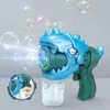 Sand Play Water Fun 3-6 Year Old Children's Dinosaur Shaped Blowing Gun Electric Machine Toys Make Children Blow Bubbles Wildly R230620