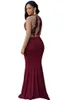 Free Shipping Long Sleeves Burgundy Formal Evening Dresses New Jewel Appliques Mermaid Long Modest Arabic Prom Party Gowns For Woman