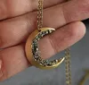 Colliers pendentif prêt à expédier collier en cristal pour femme cadeau d'anniversaire sa lune céleste gothique bijoux faits à la main fête des mères