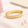 Europe Fashion Style Designer Bangle Brand Letter Bracelets Women Crystal Drill Luxury Jewelry 18K Gold Plated Stainless Steel Wedding Lovers Gift Bangles ZG2044