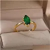 Pierścienie klastra mticolor diamentowy cyrkon dla kobiet stal nierdzewna regulowana złoto plaster cz palcem pierścień żeńska biżuteria zaręczynowa dha6z