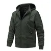 Mäns jackor 2023 Mens Hooded Jacket Casual Thin Cotton-Padded Windproect Sport Clothes For Män Borttagbara Cap Outdoor Hoodies Coats My889