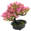 Dekorativa blommor konstgjorda växter utomhus simulering välkomna tall bonsai material faux hushållsträd dekoration ornament 32x13cm