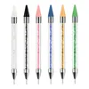 Dotting Tools 50er-Set Dualended Picker Pen Bulk Großhandel Kristalle Edelsteine Wachs Bleistift Nail Art Dekoration 230619