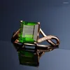 Cluster Ringen Klassieke Voor Vrouwen 925 Zilveren Sieraden Met Gemaakt Smaragd Zirkoon Edelstenen Rose Goud Kleur Vinger Ring Bruiloft Geschenken
