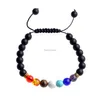 Beaded Seven Chakra Bracelets Men And Women Fashion Personality Aromatherapy Essential Oil Diffuser Bracelet Braided Rope Drop Deliv Dhlhi