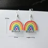 Acrylic Seven Color Rainbow Series Striped Lightning Love Butterfly Facing Japanese Earrings and Earrings Ornaments