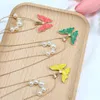 Pendant Necklaces 2 Pcs Butterfly Pear Necklace For Women Trendy 2023 Jewelry Aesthetic Multi-layer Accessories Drop