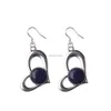 ペンダントネックレスNatura Gemstone Love Alloy Earrings Amethyst Green Aventurine Powerd Crystal Gift