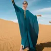 Abbigliamento etnico Pipistrello Donna Musulmana Dubai Abaya Eid Mubarak Kaftan Turchia 2023 Abito Turco Marocchino Arabo Malesia Medio Oriente Abito Sciolto