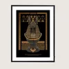 Preto e Dourado Egito Anubis Faraó Retro Poster Mitologia Charme Pintura em Lona Arte Mural Decoração do Quarto Decoração da Casa L230620