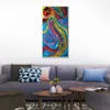 Handmade Abstract Oil Painting on Canvas Octopus Vibrant Wall Art Masterpiece for Office