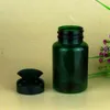 120 ml grön/blå/brun plast bärbar medicinpillerpaket, 120cc praktiska tomma tabletter/kapslar påfyllningsbar flaska F1360 LWJGX