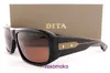 Óculos de sol Dita Top Original por atacado loja online Brand New Óculos de Sol DITA SUPERFLIGHT DTS133 61 01 Preto Ouro Marrom Escuro Para Homens