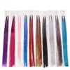 Kit di orpelli per capelli glitterati con fili lucidi colorati da 95 cm Accessori per estensioni di corde glitterate per capelli in seta dorata Accessori per copricapo da donna