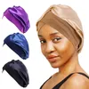 Cuffia da donna in raso incrociato con fascia elastica da donna Soild Colour Hair Care Chemio Cap Accessori per capelli traspiranti Copricapo morbido