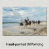 Un tour du matin réaliste à la main toile Art Heywood Hardy peinture chevaux chasse moderne chambre Decor vibrant