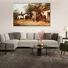 Realistic Landscape Canvas Art Driving A Bargain Handmade Heywood Hardy Painting Artwork for Family Room Decor