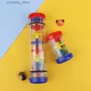 صانع عصا المطر Hourglass الموسيقى تهتز حشرجة الطفل الحواس Toy Toy Montessori 1 سنة L230518