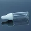 5 ml glas eteriska oljor glas dropper flaskor påfyllningsbara klara glasflaskor droppe doft injektionsflaskor snabb frakt F1246 RBCFF